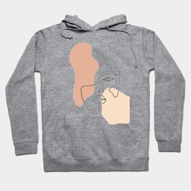 Girl face asthetic Hoodie by AbigailArt